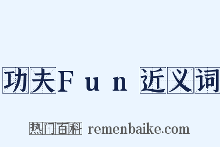 功夫Fun近义词是什么意思的图片